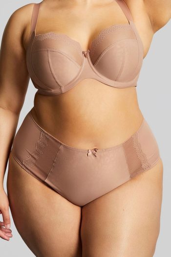 Sculptresse Esme Deep Brief, Mocha, Front View