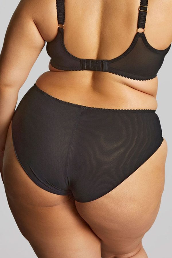 Sculptresse Liberty Deep Brief, Black, Back View