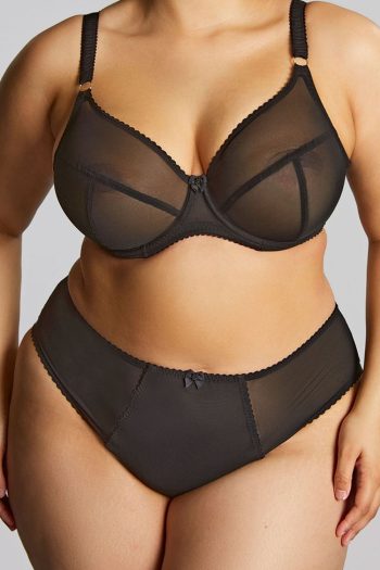 Sculptresse Liberty Deep Brief, Black, Front View