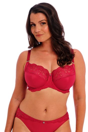 Fantasie Reflect Side Support Bra, Red, Front View
