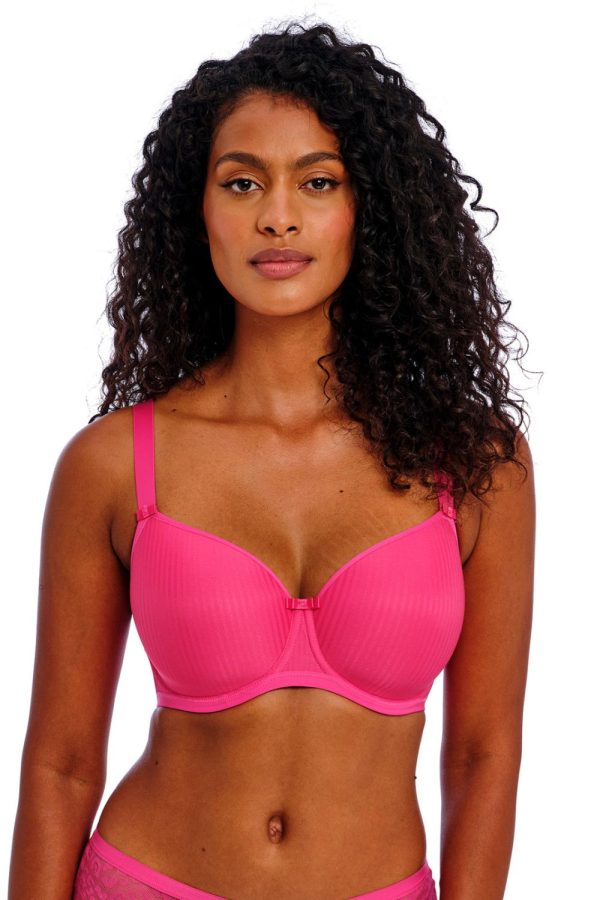 Freya Idol Moulded Balcony Bra, Hot Pink, Front View