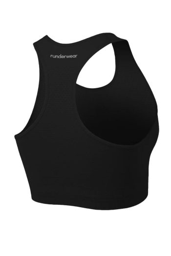Runderwear Balance Sports Bra, Black, Back View