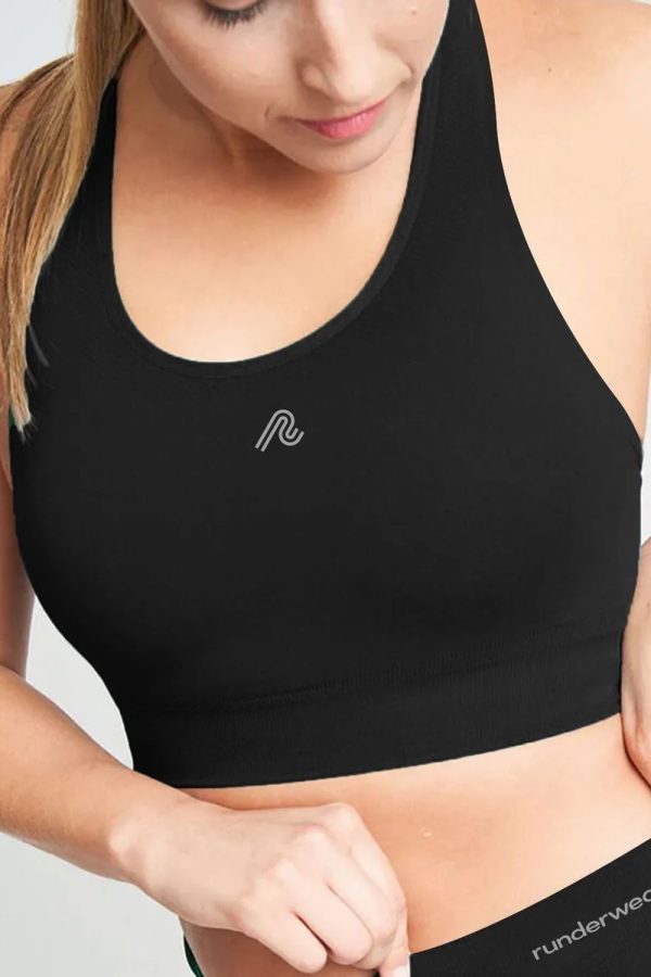 Runderwear Balance Sports Bra, Black, Lifestyle View