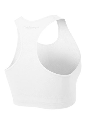 Runderwear Balance Sports Bra, White, Back View