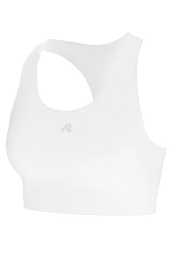 Runderwear Balance Sports Bra, White, Front View