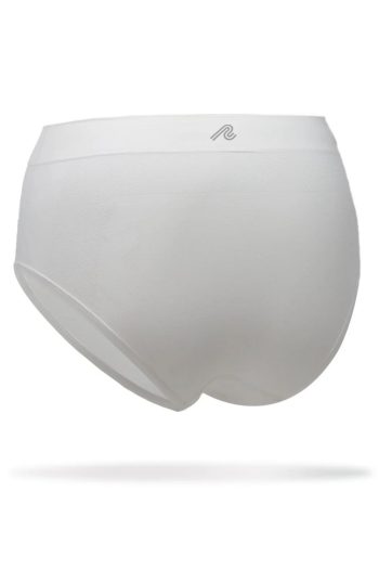 Runderwear Women's Running Briefs, White, Back View