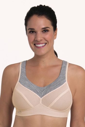 Anita Active PanAlp Wool Sports Bra, Smart Rose Melange, Front View