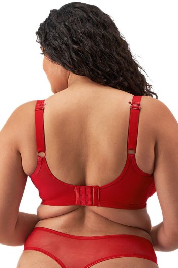 Elomi Matilda Plunge Bra, Haute Red, Back View