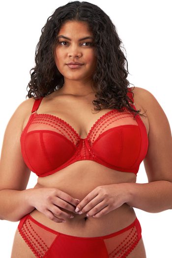 Elomi Matilda Plunge Bra, Haute Red, Front View