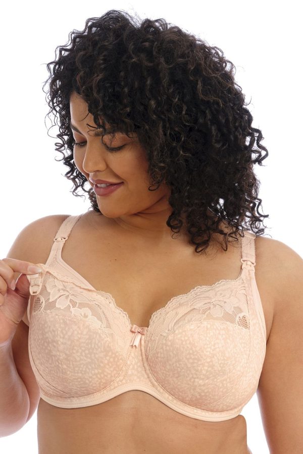 Elomi Molly Nursing Bra, Cameo Rose, Unclipped View