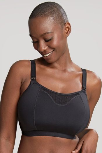 Panache Katherine Nursing Bra, Black, Front View