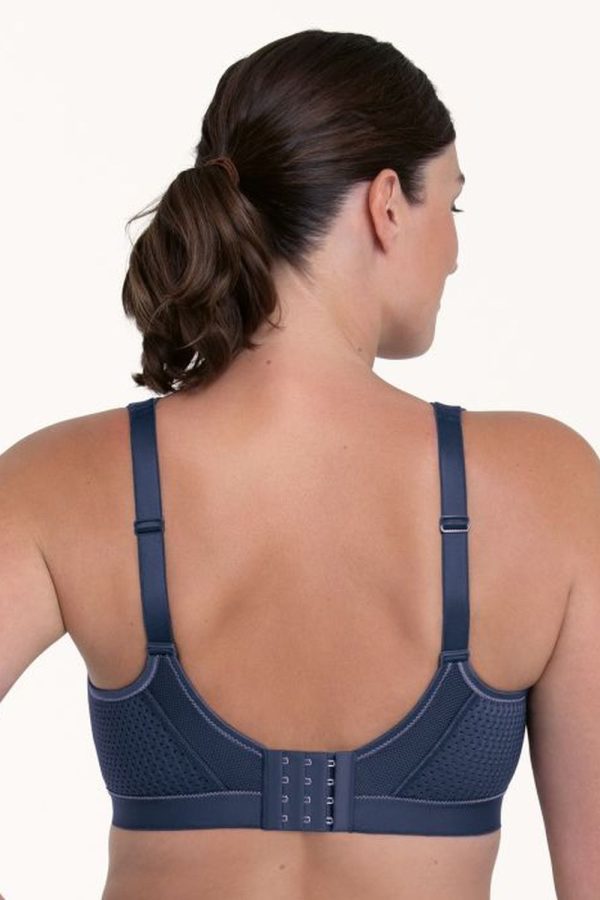 Anita Active Extreme Control Plus Sports Bra, Blue Iris, Back View