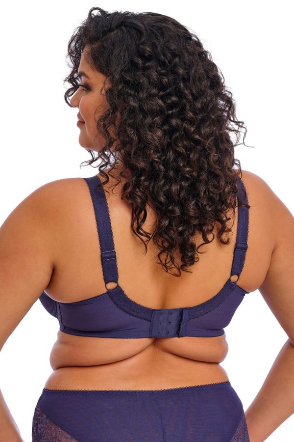 Elomi Morgan Stretch Banded Bra, Midnight, Back View