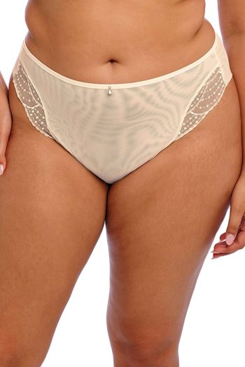Elomi Priya Brazilian Brief, Vanilla, Front View