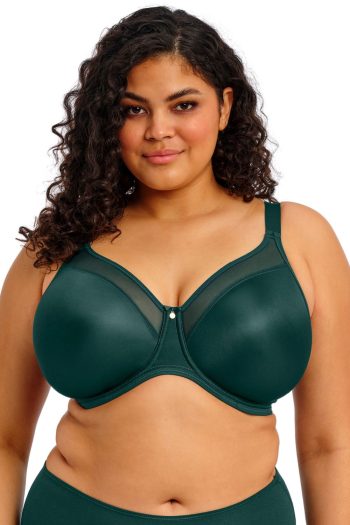 Elomi Smooth Moulded Non-Padded Bra, Deep Emerald, Front View