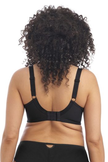 Elomi Priya Plunge Bra, Black, Back View