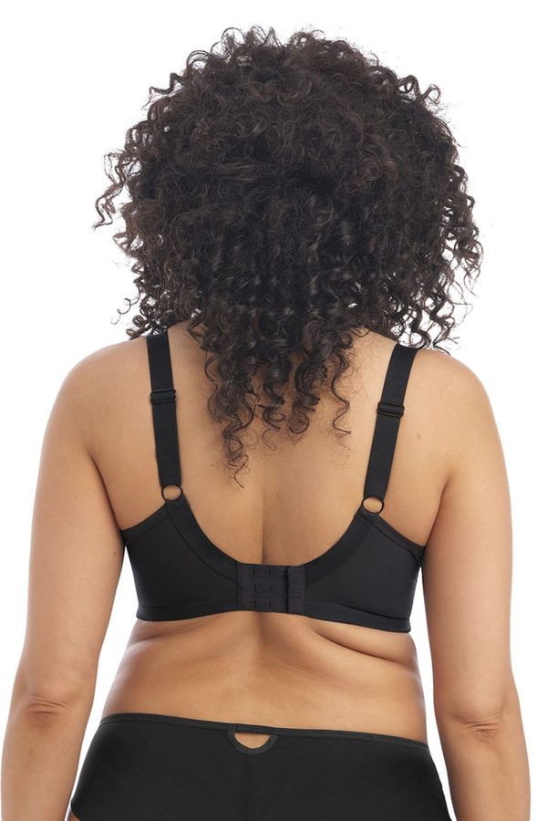 Elomi Priya Plunge Bra, Black, Back View