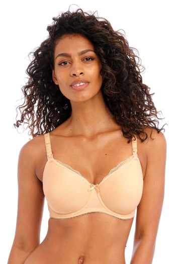 Freya Pure Moulded Nursing Bra, Nude, Front View