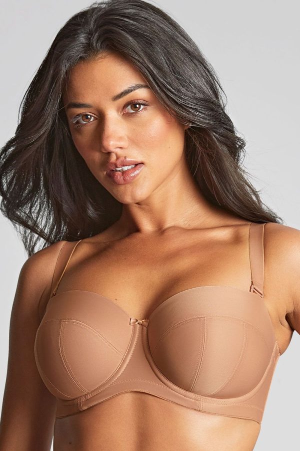 Panache Alice Balcony Strapless Bra, Honey, Front View