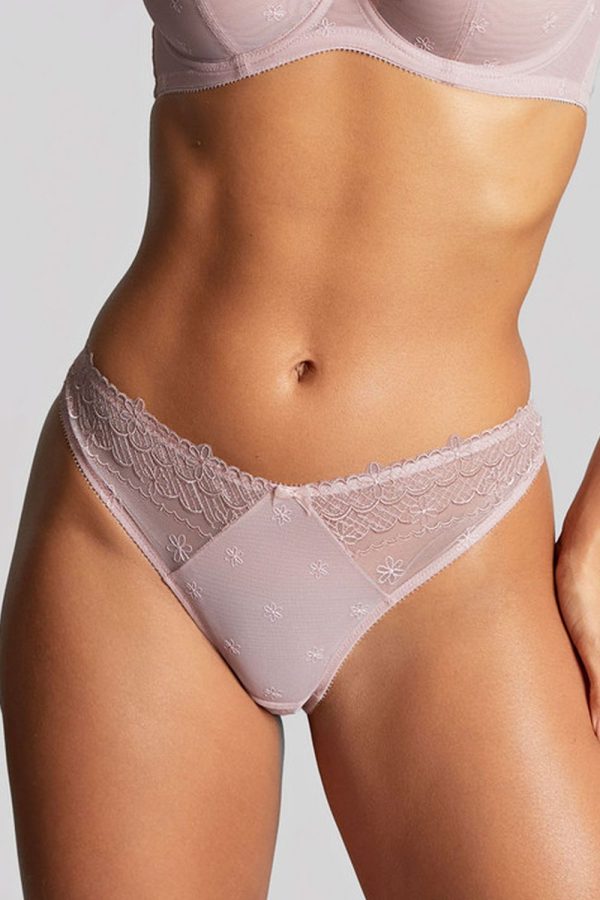 Panache Blossom Brazilian Brief, Taupe, Front View