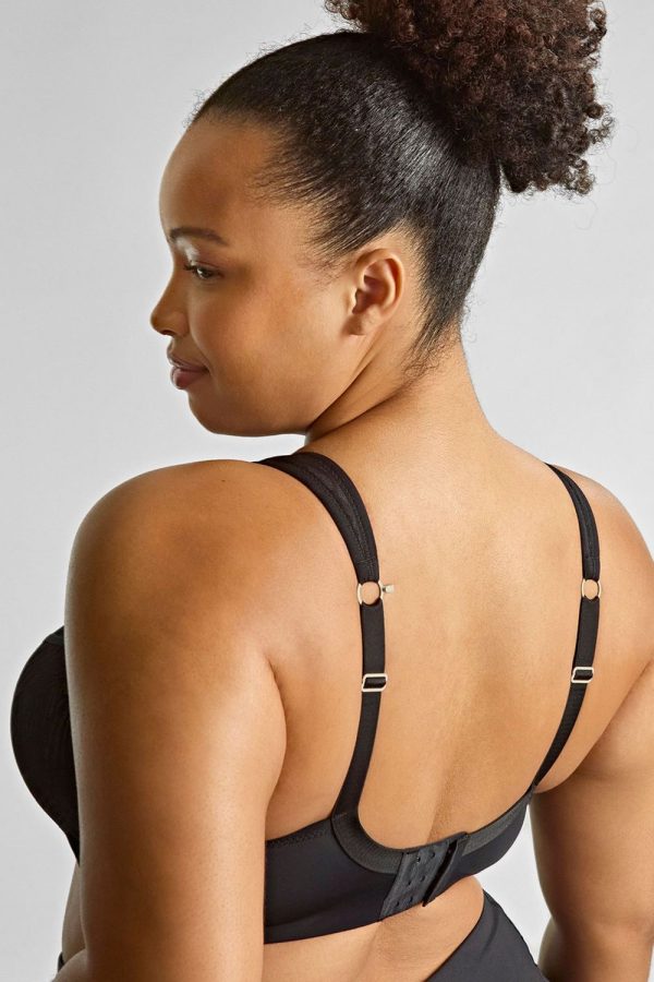 Sculptresse Activate Underwired Sports Bra, Black-Chalk, Regular Back View