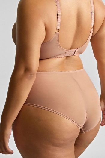 Sculptresse Liberty Deep Brief, Mocha, Back View