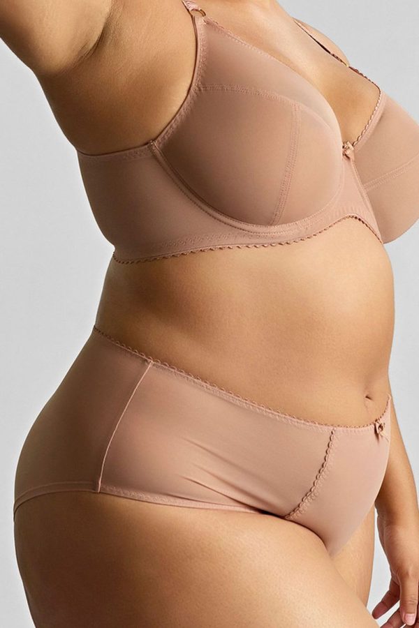 Sculptresse Liberty Deep Brief, Mocha, Side View