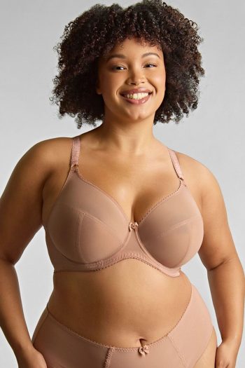 Sculptresse Liberty Plunge Bra, Mocha, Front View