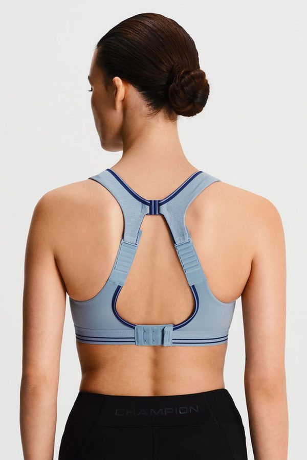 Shock Absorber Ultimate Run Bra, Cloudy Blue, Back View