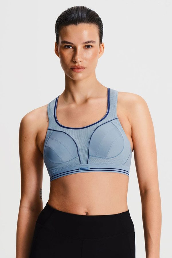 Shock Absorber Ultimate Run Bra, Cloudy Blue, Front View