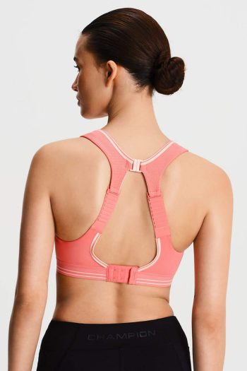 Shock Absorber Ultimate Run Bra, Coral, Back View