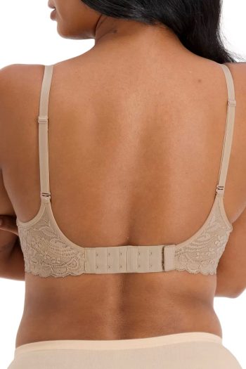 Triumph Gorgeous Mama Lace Wirefree Bra, Nude, Back View