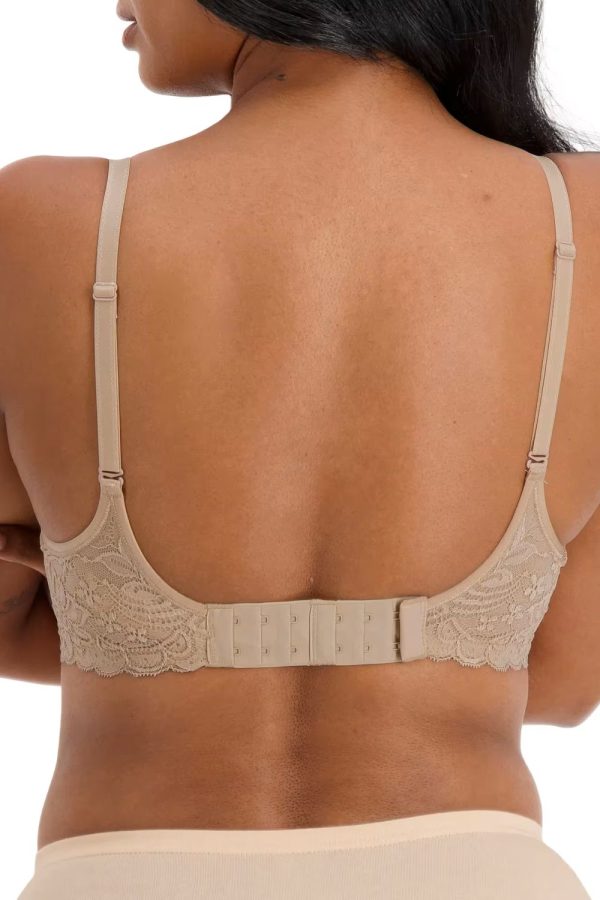 Triumph Gorgeous Mama Lace Wirefree Bra, Nude, Back View
