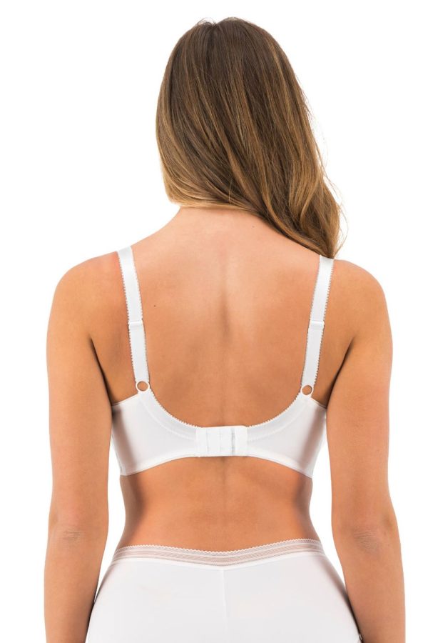 Fantasie Fusion Padded Plunge Bra, White, Back View