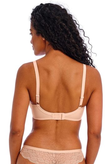Freya Fancies Moulded Balcony T-Shirt Bra, Natural Beige, Back View
