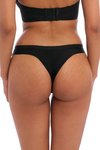 Freya Tailored Brazilian Brief, Black, Back View