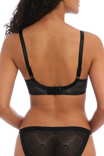 Freya Tailored High Apex Plunge Bra, Black, Back View