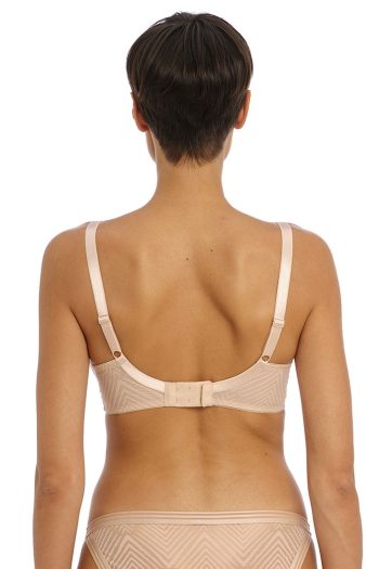 Freya Tailored High Apex Plunge Bra, Natural Beige, Back View