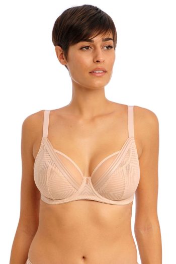 Freya Tailored High Apex Plunge Bra, Natural Beige, Front View