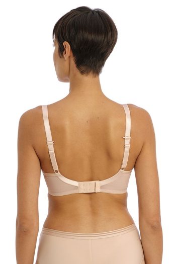 Freya Tailored Moulded Plunge T-Shirt Bra, Natural Beige, Regular Back View