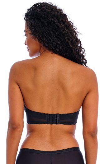 Freya Tailored Moulded Strapless Bra, Black, Strapless Back View