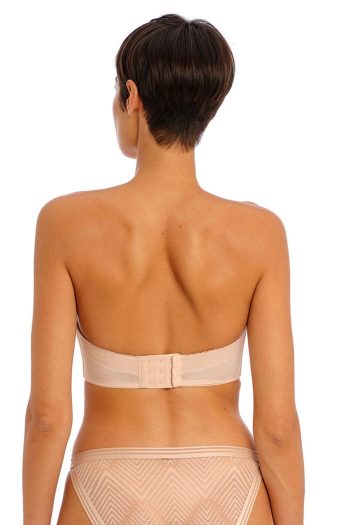 Freya Tailored Moulded Strapless Bra, Natural B‪eige, Strapless Back View