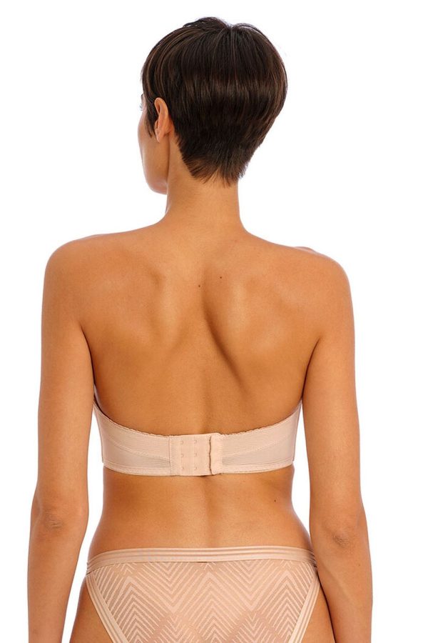 Freya Tailored Moulded Strapless Bra, Natural B‪eige, Strapless Back View