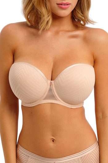 Freya Tailored Moulded Strapless Bra, Natural B‪eige, Strapless Front View