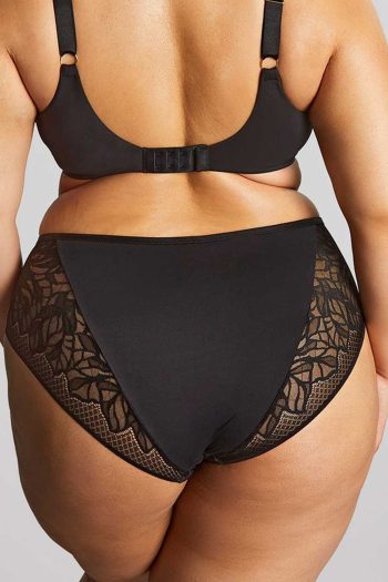 Sculptresse Sophia Deep Brief, Black, Back View