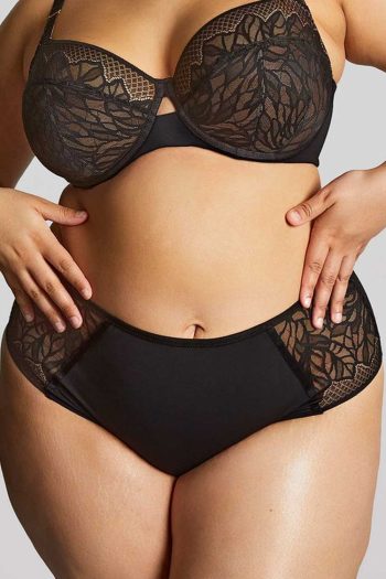 Sculptresse Sophia Deep Brief, Black, Front View