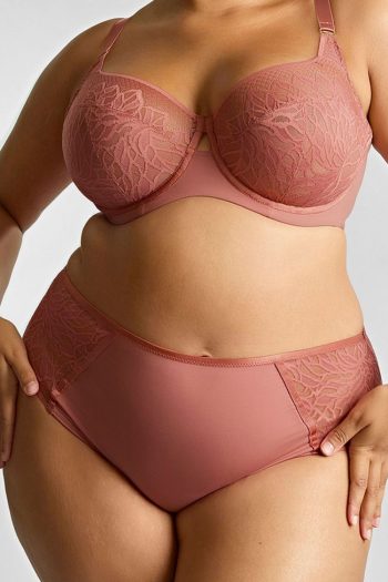Sculptresse Sophia Deep Brief, Sienna Rose, Front View