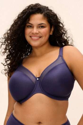 Elomi Smooth Moulded Non-Padded Bra, Midnight, Front View