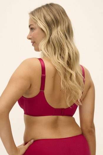 Fantasie Illusion Side Support Bra, Red, Back View