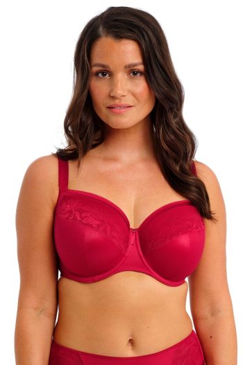 Fantasie Illusion Side Support Bra, Red, Front View